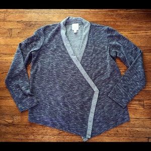 Sunday x Aritzia blue waterfall cardigan sweater